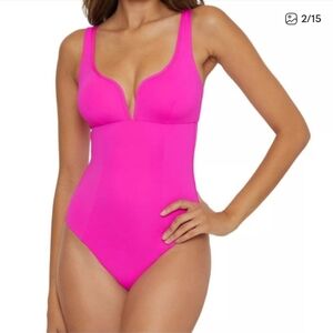 BECCA Vibrant Pink Women's One Piece Swimsuit